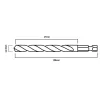 Graphite Csigafúró, 1/4" hatszög szárral, HSS DIN338, 4.5mm, 2db