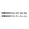 Graphite Csigafúró, 1/4" hatszög szárral, HSS DIN338, 4.8mm, 2db