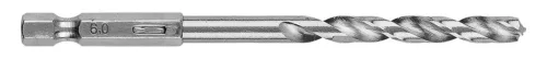 Graphite Csigafúró, 1/4" hatszög szárral, HSS DIN338, 6mm, 2db