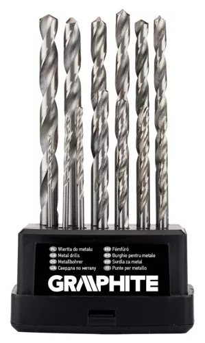 Graphite Csigafúró készlet, HSS-G, 13db-os, 1,5-6,5mm