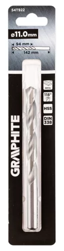 Graphite Csigafúró HSS, DIN338, 11mm