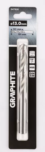 Graphite Csigafúró HSS, DIN338, 13mm