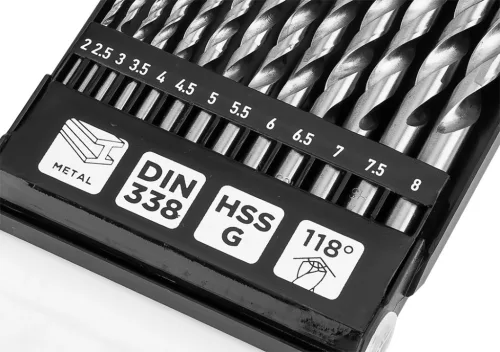 Graphite Csigafúró készlet, HSS-G, 13db-os, 2-8mm