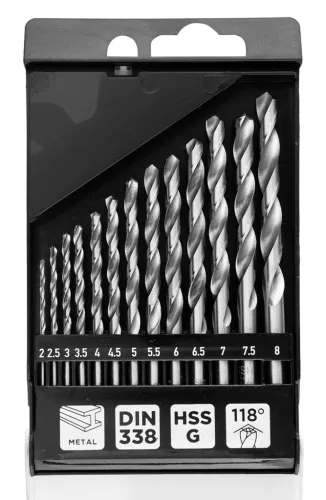 Graphite Csigafúró készlet, HSS-G, 13db-os, 2-8mm