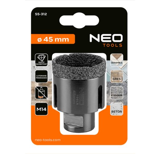 Neo Tools Körkivágó gyémántos 45mm, M14
