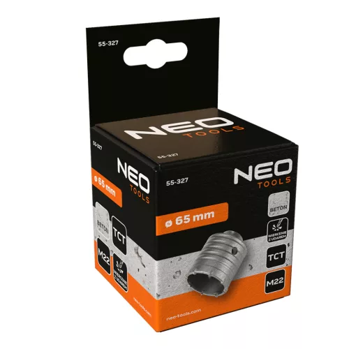 Neo Tools Koronafúró, körkivágó, 65mm, M22
