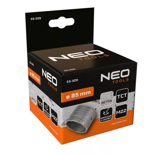 Neo Tools Koronafúró, körkivágó, 85mm, M22