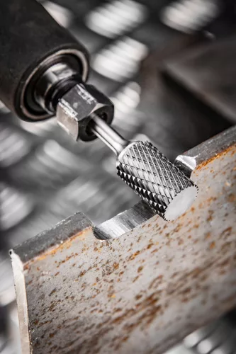 Neo Tools Keményfém marófej, turbómaró, B, hengeres, frontélezéssel, 12x25mm, szár méret 6x45mm