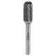 Neo Tools Keményfém marófej, turbómaró, C, hengeres, élletöréssel, 12x25mm, szár méret 6x45mm