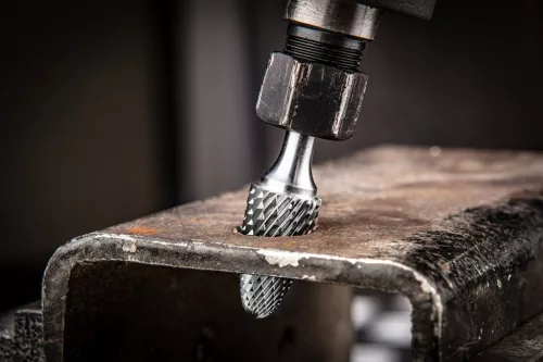 Neo Tools Keményfém marófej, turbómaró, F csúcsíves, 6x18mm, szár méret 6x45mm