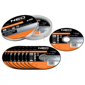   Neo Tools Vágókorong fémhez 125x1x22.2mm, 10db, 41A60-T-BF, INOX