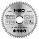 Neo Tools Körfűrészlap keményfém fogakkal, 185x30mm, 60 fog