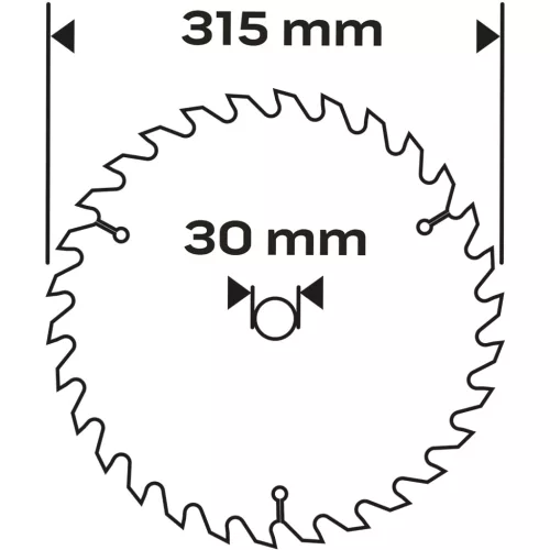 Neo Tools Körfűrészlap keményfém fogakkal, 315x30mm, 40 fog