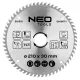 Neo Tools Körfűrészlap alu-hoz, keményfém fogakkal, 210x30mm, 100 fog