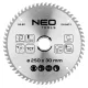 Neo Tools Körfűrészlap alu-hoz, keményfém fogakkal, 250x30mm, 100 fog