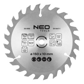   Neo Tools Körfűrészlap keményfém fogakkal, 150x10mm, 1.6mm, Z24, 58G008-hoz, ENERGY+