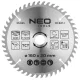 Neo Tools Körfűrészlap merülőfűrészhez keményfém fogakkal, 160x1.4x2.0x20mm, 48 fog