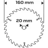 Neo Tools Körfűrészlap merülőfűrészhez keményfém fogakkal, 160x1.4x2.0x20mm, 48 fog