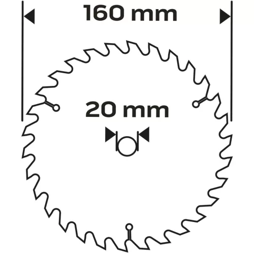 Neo Tools Körfűrészlap merülőfűrészhez keményfém fogakkal, 160x1.4x2.0x20mm, 48 fog