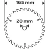 Neo Tools Körfűrészlap merülőfűrészhez keményfém fogakkal, 165x1.5x2.6x20mm, 48 fog