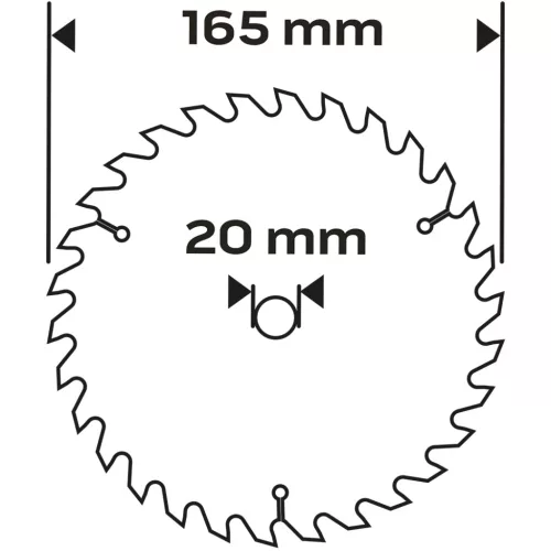 Neo Tools Körfűrészlap merülőfűrészhez keményfém fogakkal, 165x1.5x2.6x20mm, 48 fog