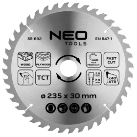   Neo Tools Körfűrészlap merülőfűrészhez keményfém fogakkal, 235x30mm, 40 fog