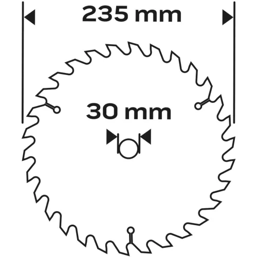 Neo Tools Körfűrészlap merülőfűrészhez keményfém fogakkal, 235x30mm, 40 fog