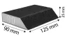 Neo Tools Csiszolószivacs 45fokos élű, 125x25x90mm, K120