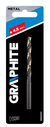 Graphite HSS-CNC csigafúró, 124°, Pro-Tec, 4.8mm