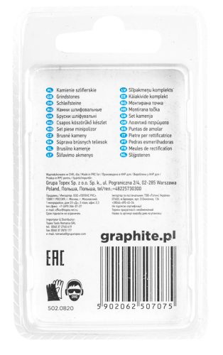 Graphite Csapos csiszolókő 3x8mm, henger, szár 3.2mm, 3db