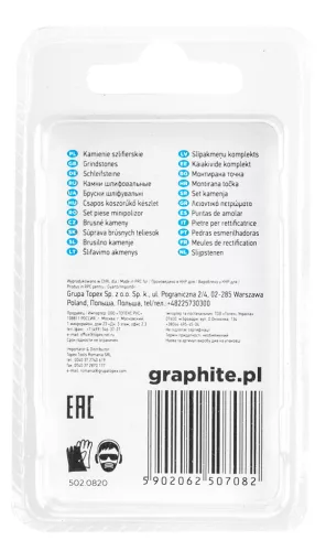 Graphite Csapos csiszolókő 5x10mm, henger, szár 3.2mm, 3db