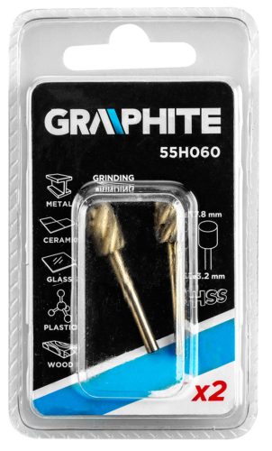 Graphite Csapos turbómaró HSS acél 7.8mm, henger, szár 3.2mm, 2db