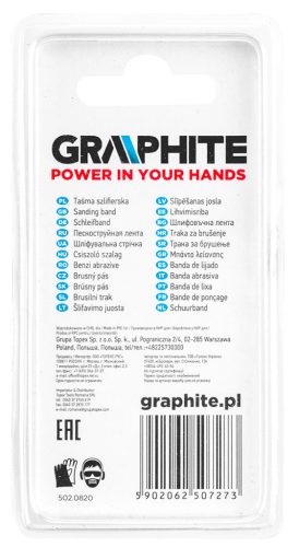 Graphite Csiszolóhüvely12.7mm, K60, K120, készlet 10db + szár 3.2mm