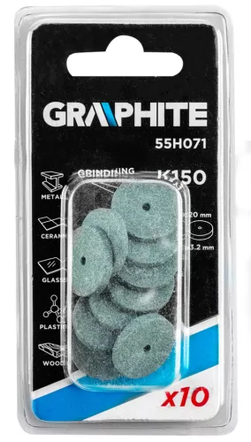 Graphite Vágótárcsa, korund/szilícium-karbid, 20mm, 2mm, 10db