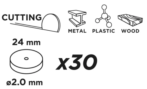 Graphite Vágótárcsa, korund/szilícium-karbid, 24x3.2mm, 30db