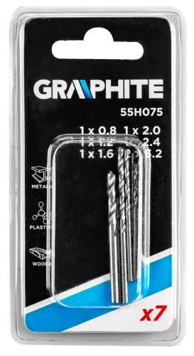 Graphite Minifúró készlet 0.8-3.2mm, készlet 7db