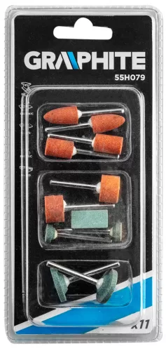 Graphite Csiszolókészlet mini fúró- és csiszológéphez, 11db