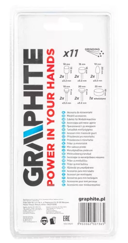 Graphite Csiszolókészlet mini fúró- és csiszológéphez, 11db