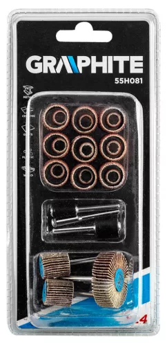 Graphite Csiszolókészlet mini fúró- és csiszológéphez, csiszolóanyagok, lamellák, 24db