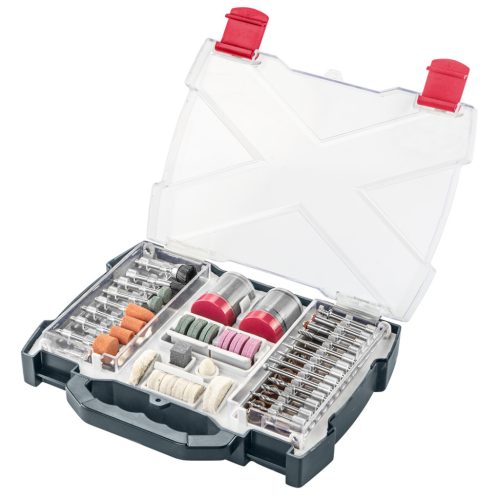 Graphite Tartozékkészlet mini fúró- és csiszológéphez, 99db
