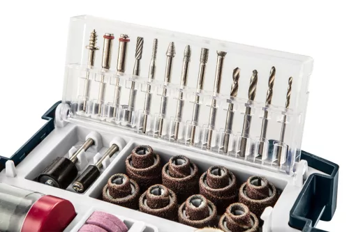 Graphite Tartozékkészlet mini fúró- és csiszológéphez, 99db