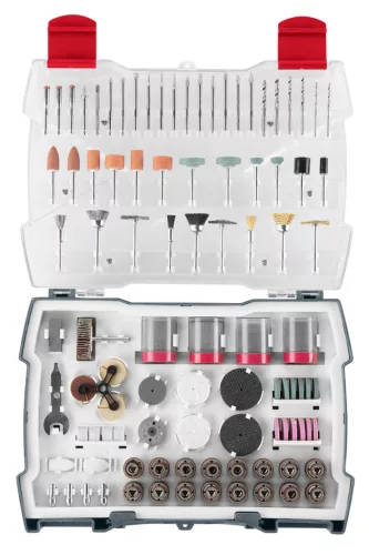 Graphite Tartozékkészlet mini fúró- és csiszológéphez, 286db