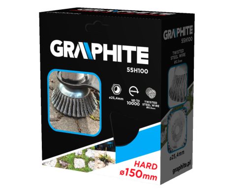 Graphite Drótkorong, fazékkefe sodrott 150 x 25,4mm benzines kaszákhoz