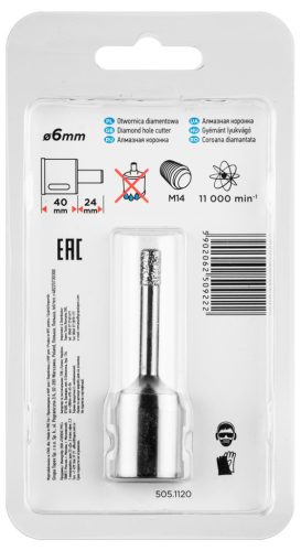 Graphite Körkivágó, gyémántos 6mm, M14