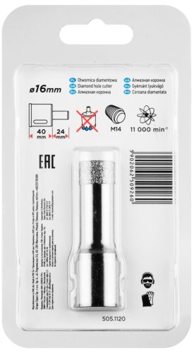 Graphite Körkivágó, gyémántos 16mm, M14