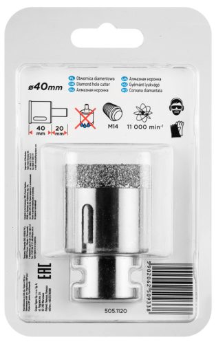 Graphite Körkivágó, gyémántos 40mm, M14