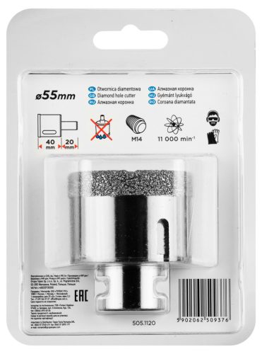 Graphite Körkivágó, gyémántos 55mm, M14