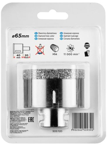 Graphite Körkivágó, gyémántos 65mm, M14