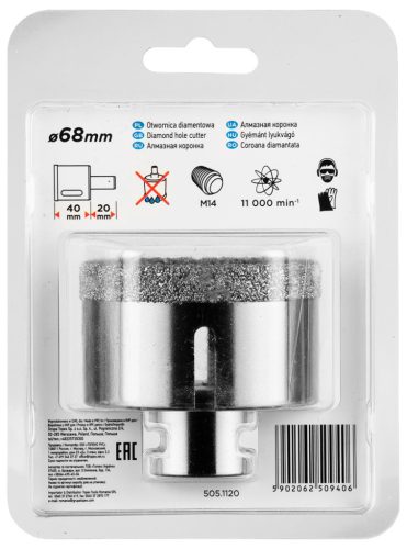 Graphite Körkivágó, gyémántos 68mm, M14