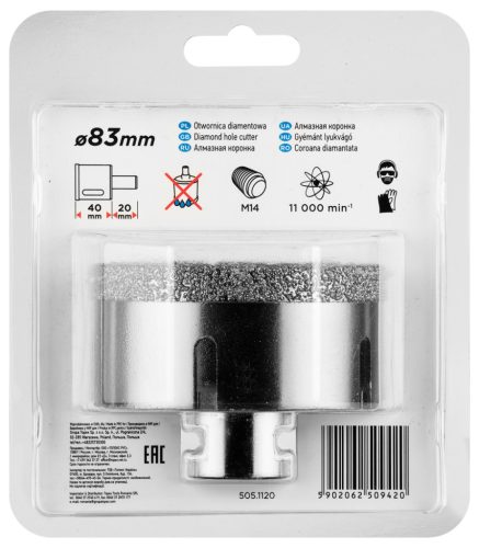 Graphite Körkivágó, gyémántos 83mm, M14